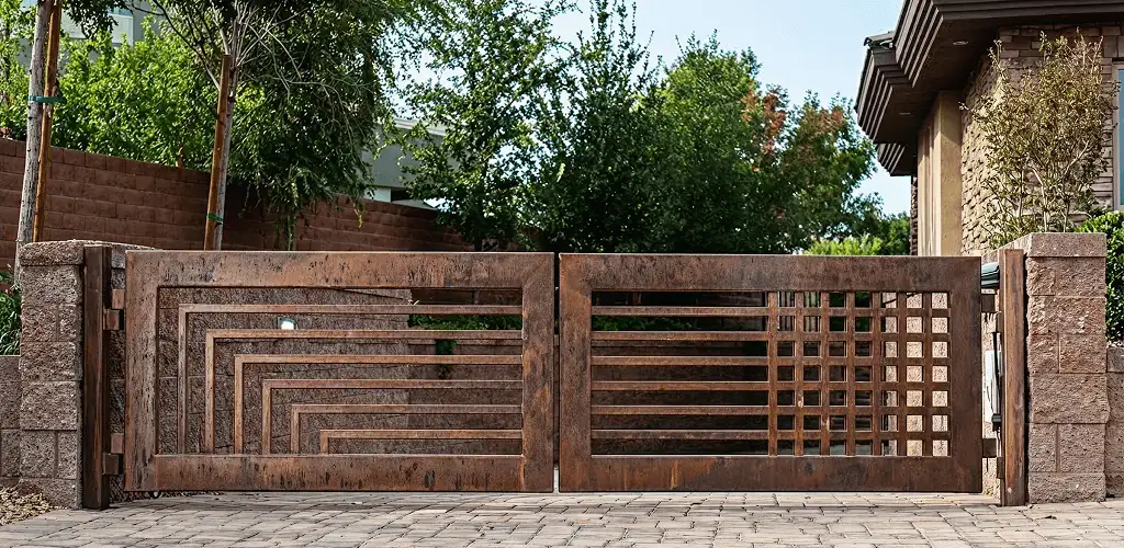 Custom driveway gate installation for a home entrance in Chattanooga, TN
