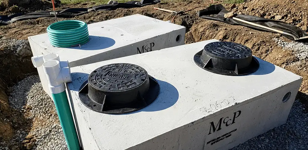 Grease trap installation unit set in place for drainage protection in Chattanooga, TN