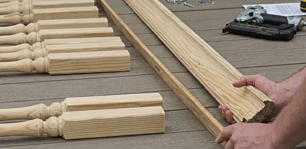 Handrail installation materials and wood components for stair rail work in Chattanooga, TN